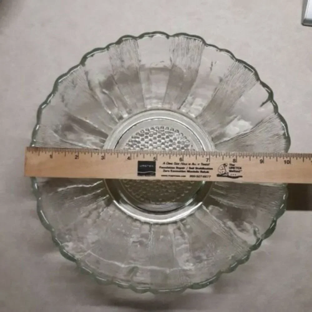 Anchor Hocking Clear Country Estate Sunflower Chip Bowl